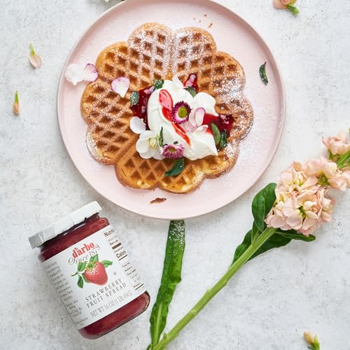 D’arbo All-Natural Strawberry Fruit Spread, 16 oz (2 Pack) | Crafted Tradition | Pure Fruit Flavor No Artificial Preservatives—Ensuring a Naturally Sweet and Flavorful Spread.