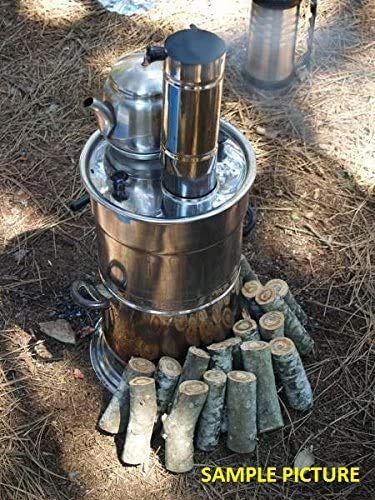 Samovar Charcoal Water Heater 4l /150 Oz Boat Camping Hiking Hunting Kettle BBQ