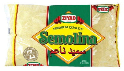 Ziyad Semolina Wheat, Smeed, Semolina Flour, Perfect for Stews, Soups, Gravy, Baking Breads, Biscuits, Pizza Crust with Low Fat, High Protein, High Fiber