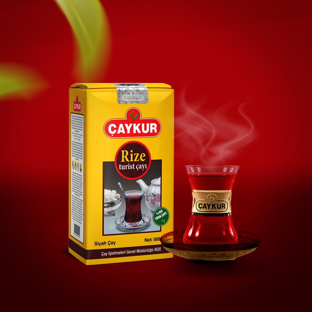 ÇAYKUR Rize Turist Black Tea, Authentic Turkish Loose Leaf Tea, Rich Aroma & Smooth Taste, Daily Rituals & Breakfast tea 500g / 17.6 Oz