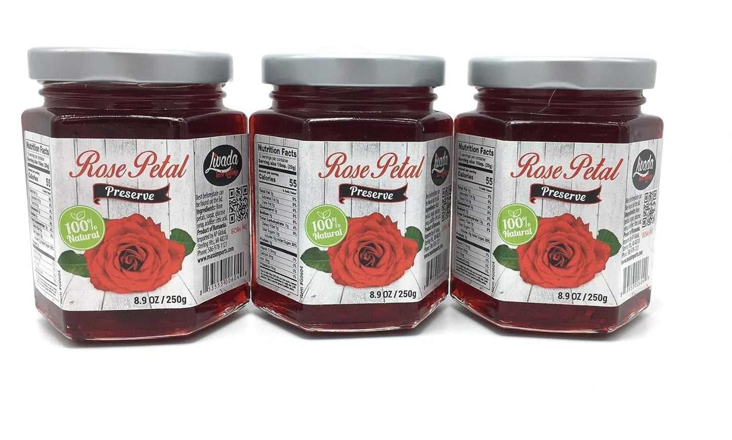Livada Rose Petal Preserve 8.9oz (250g) pack of 3