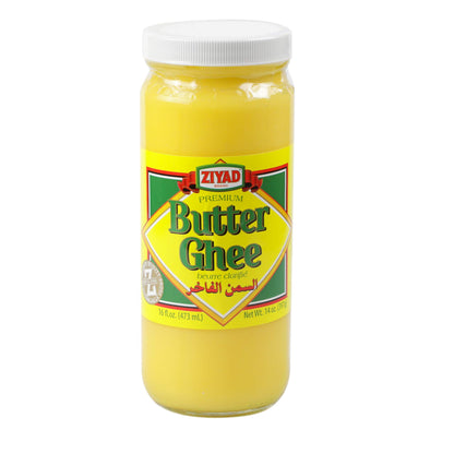 Ziyad Pure Ghee Clarified Butter, Paleo and Keto-Friendly | Lactose and Casein Free | Shelf-Stable, Spreadable, High-Heat Cooking, Roasting, Sautéing, Baking, Coffee,