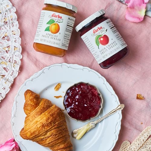 D’arbo All-Natural Sour Cherry Fruit Spread, 16 oz [Pack of 6] | Crafted Tradition | Pure Fruit Flavor No Artificial Preservatives—Ensuring a Naturally Sweet and Flavorful Spread.
