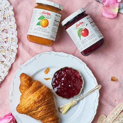 D’arbo All-Natural Sour Cherry Fruit Spread, 16 oz [Pack of 6] | Crafted Tradition | Pure Fruit Flavor No Artificial Preservatives—Ensuring a Naturally Sweet and Flavorful Spread.