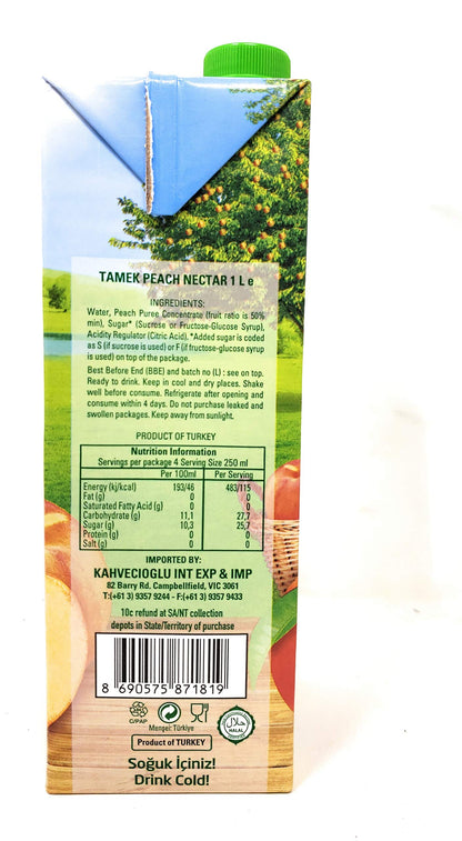 Tamek Fruit Nectar Juice 2 Packs (Peach)