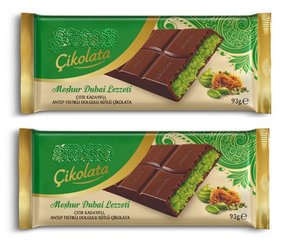 Dubai Chocolate - Milk Chocolate With Pistachio, 93 gram 3.2 oz