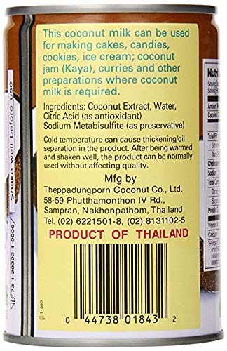 Chaokoh Coconut Milk, 13.5Oz Each (Pack of 24)