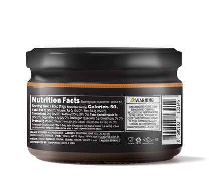 Marmarabirlik, Black Olives Spread Spicy, Turkish Olive Paste & Tapenade, Gourmet Mediterranean Flavor, Sandwiches, Crackers, Appetizer, Dips & Salads, Vegan, Kosher, Halal