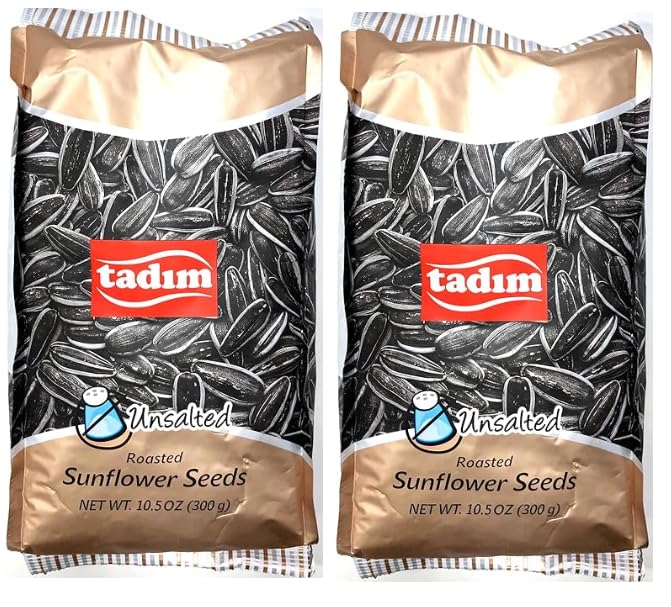 Tadim Unsalted Sunflower Seeds 10.5oz (300g) 2 packs Total 600g