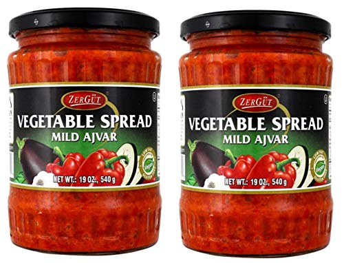 Zergut Vegetable Spread Mild Ajvar - Bulgaria - 19oz/540g - Pack of 2