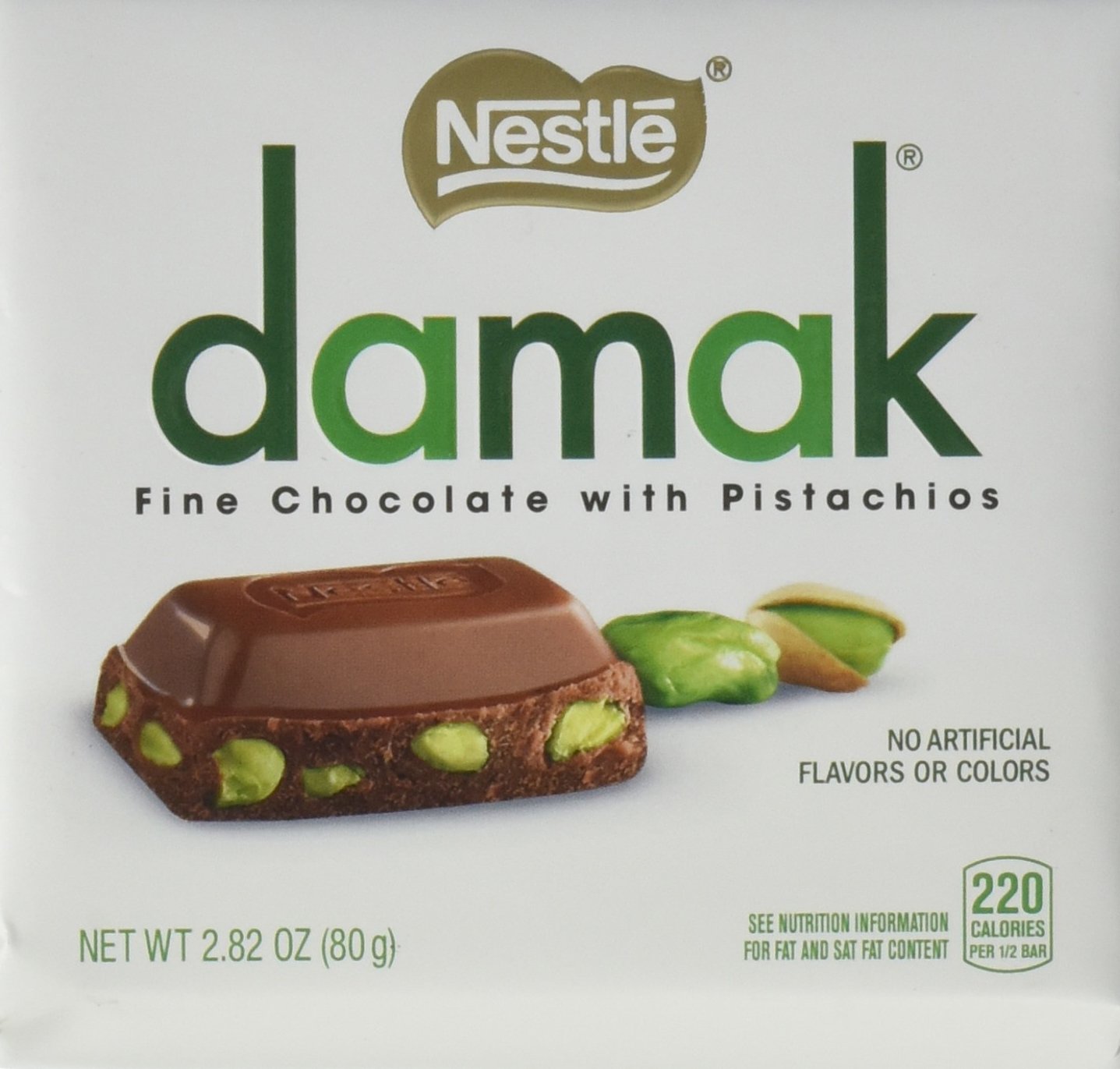 Nestle Damak Fine Chocolate with Pistachios, 2.82 Ounce
