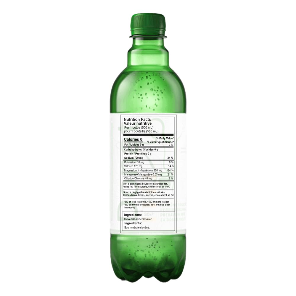 BEST MOMENT Magnesium Water - Naturally Sparkling, 500mg Magnesium in 500ml, 12x0.5L Bulk Pack
