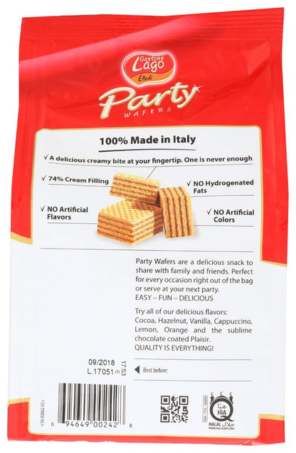 Gastone Lago Party Wafers With Hazelnut Cream Filling 8.82 oz, 250g (Pack of 3)
