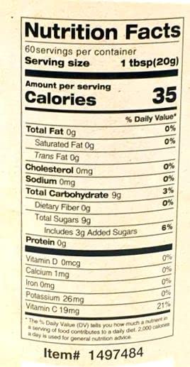 Al Amin Foods Vonbee Passion Fruit Honey Puree. One Bottles 42.32oz/ 2.6lb. Quite good and very versatile.