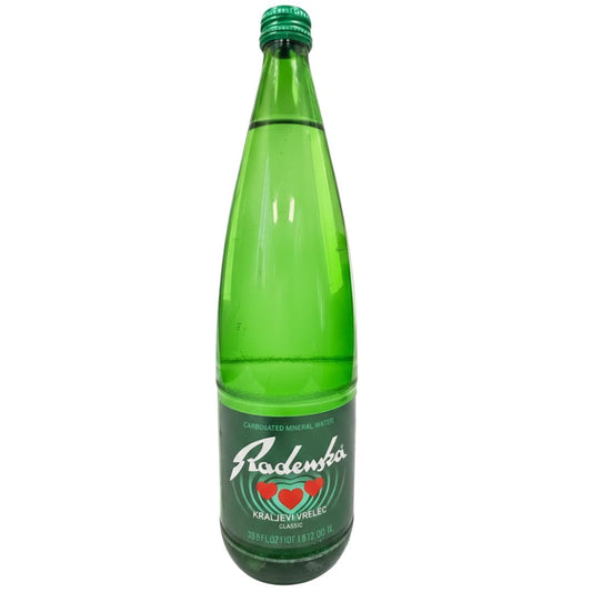 Classic Natural Carbonated Mineral – 1L Glass Bottles, 6 Pack | Sparkling Beverage from Slovenia | Rich in Electrolytes – Calcium, Magnesium, Potassium | Imported Premium Drink