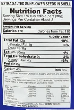 Tadim Sunflower Seeds 368 g 13 Oz (Extra Salted, Pack of 2)