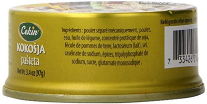 Cekin Kokosja Pasteta Chicken Pate, 3.4 Ounce can (Pack of 10)