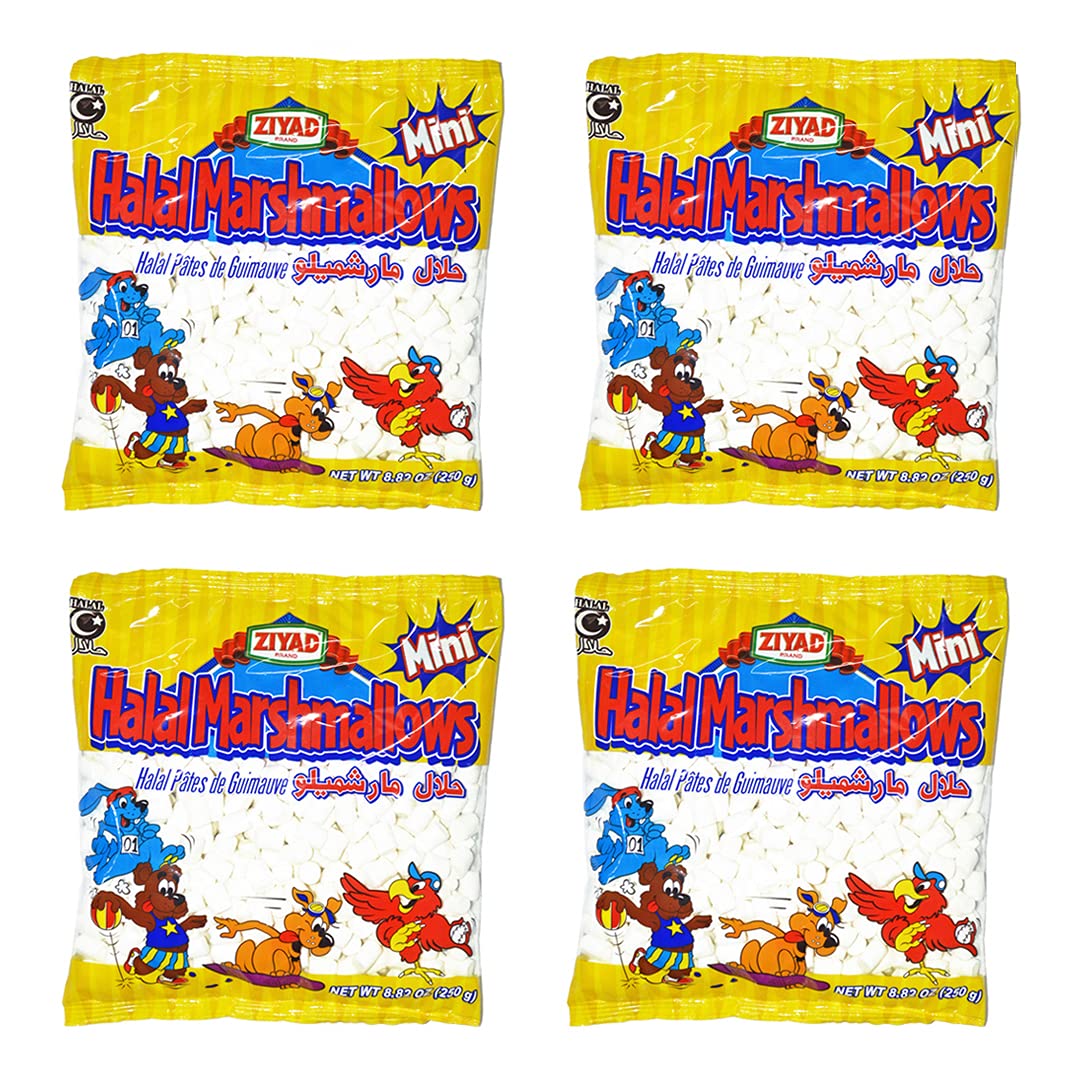 Ziyad Gourmet Halal Marshmallows, Pork-Free, Egg-Free, Dairy-Free, Gluten-Free, Perfect for Holidays and S’mores!