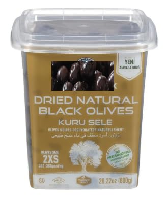 MB 2XS Gemlik Exclusive Dry Sele Black Olives 2XS 28 oz. Turkish (Kuru Sele 800g )