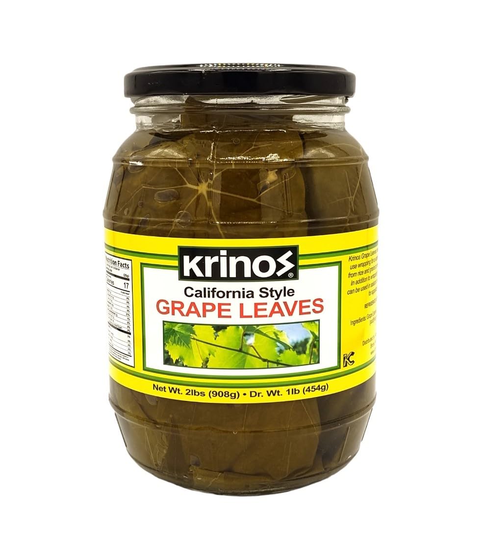 Krinos Grape Leaves in a Jar - Gourmet Leaves Premium Quality