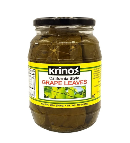 Krinos Grape Leaves in a Jar - Gourmet Leaves Premium Quality