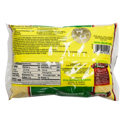 Ziyad Semolina Wheat, Smeed, Semolina Flour, Perfect for Stews, Soups, Gravy, Baking Breads, Biscuits, Pizza Crust with Low Fat, High Protein, High Fiber