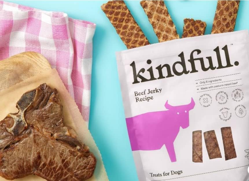 Kindfull Beef Jerky Dog Treats, 16oz Resealable Bags
