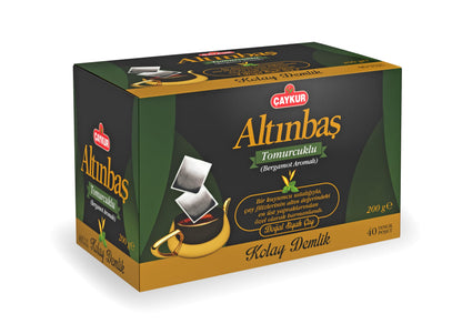 ÇAYKUR Altınbaş Bergamot Teapot Bags Turkish Black Tea, Premium Upper Leaf & Early Harvest Selection, Earl Grey