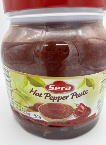 Seraa Hot Pepper Paste 1650g No Sugar, No Artificial Preservatives. Great as a Spread or in Sandwiches 58.2 Oz
