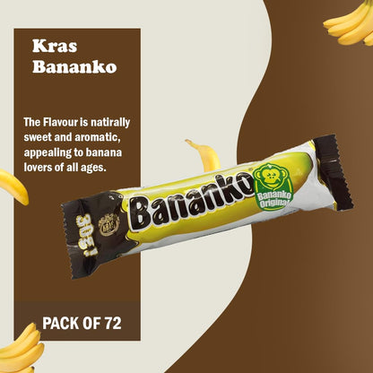 Kraš Bananko 120g - Irresistibly Delicious Mini Chocolate Covered Foam Bananas - Treat Yourself to Every Bite of Sweet Bliss! Pack of 5