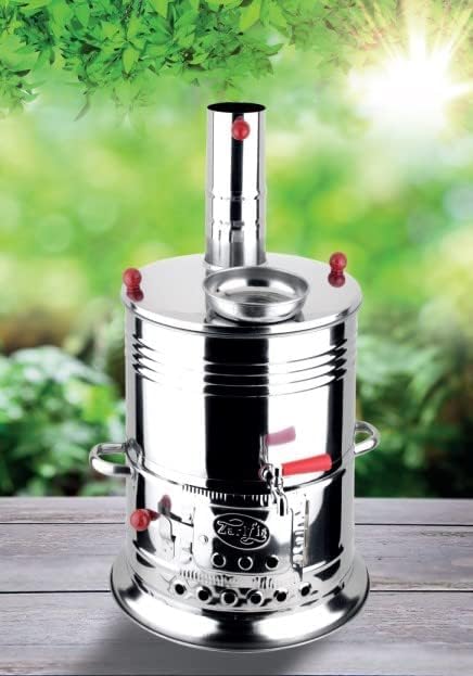 Samovar Boat Camping Tent Caravan Turkish Tea Kettle 8 Ltr / 270 oz Hot Water Heater Wood Stove & Camping Hiking Hunting BBQ & eco-friendly