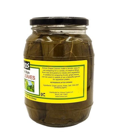 Krinos Grape Leaves in a Jar - Gourmet Leaves Premium Quality