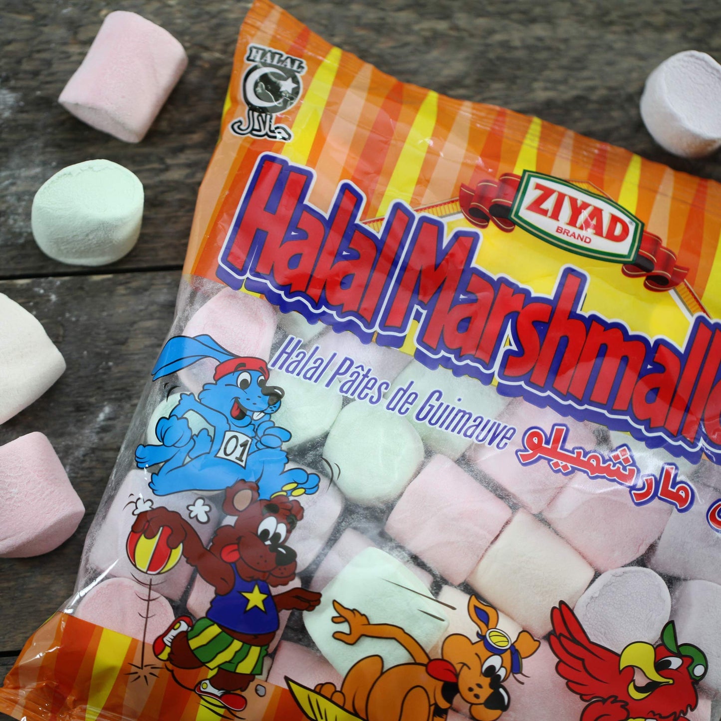 Ziyad Gourmet Halal Marshmallows, Pork-Free, Egg-Free, Dairy-Free, Gluten-Free, Perfect for Holidays and S’mores!