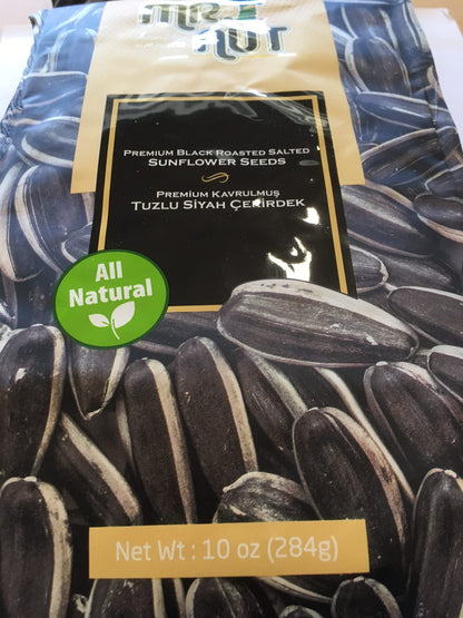 Mr Nut Premium Black Roasted & Salted Sunflower Seeds 284g(10oz)