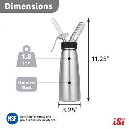 iSi North America Cream Profi Whip Professional Cream Whipper for All Cold Applications