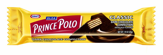 OLZA Prince Polo Classic Dark Chocolate Confection (0.63-Ounce), 56-Count Bar