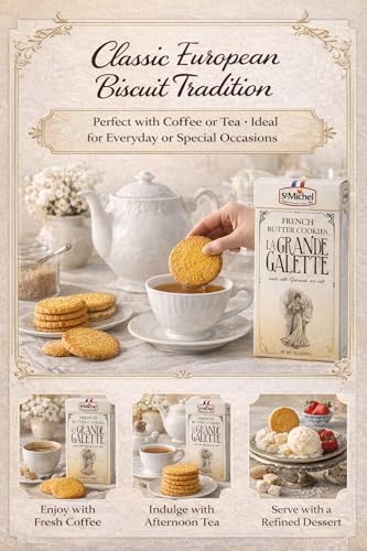 St. Michel La Grande Galette French Butter Cookies, 1.3 Pounds
