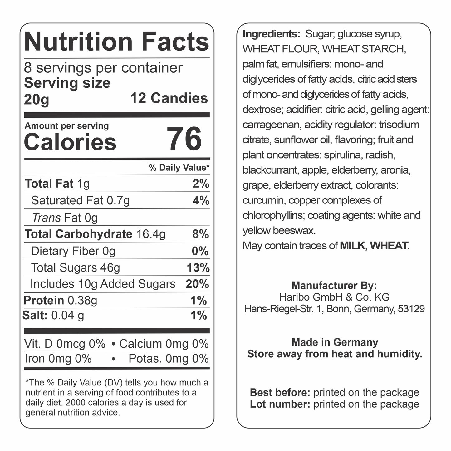 Haribo Pico-Balla Gummy Candy 4-Pack (4 x 160g)