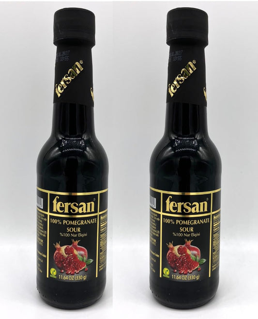 Fersann%100 Pomagranete Sour SET of 2 Nar Eksisi 11.6oz (330g -Glass Bottle)
