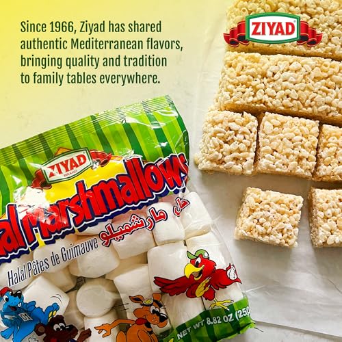 Ziyad Gourmet Halal Marshmallows, Pork-Free, Egg-Free, Dairy-Free, Gluten-Free, Perfect for Holidays and S’mores!