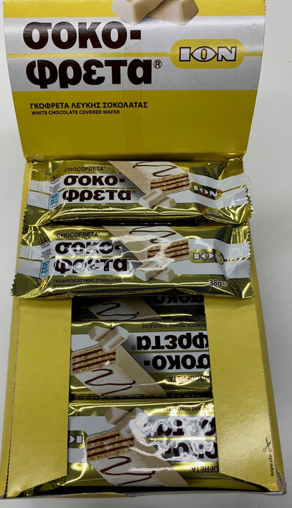Ion White Chocolate Covered Wafer 38g 20pcs