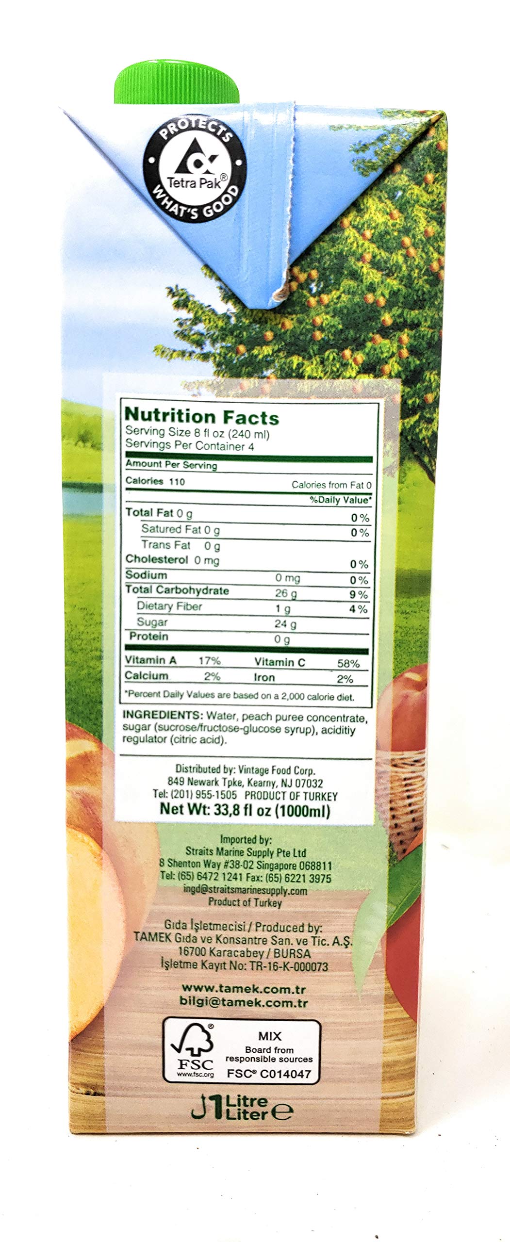Tamek Fruit Nectar Juice 2 Packs (Peach)
