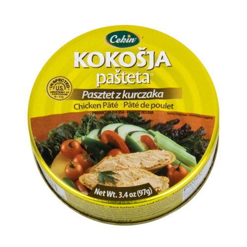 Cekin Kokosja Pasteta 12 pack 3.4oz Delicious Chicken Pate Made in USA