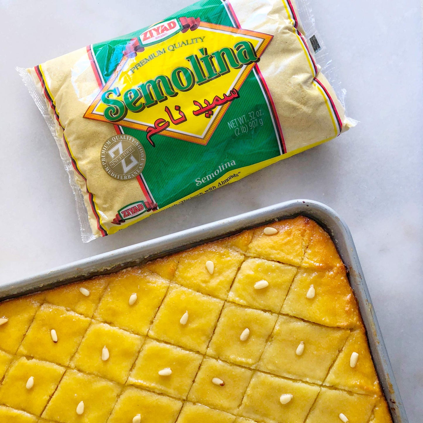 Ziyad Semolina Wheat, Smeed, Semolina Flour, Perfect for Stews, Soups, Gravy, Baking Breads, Biscuits, Pizza Crust with Low Fat, High Protein, High Fiber