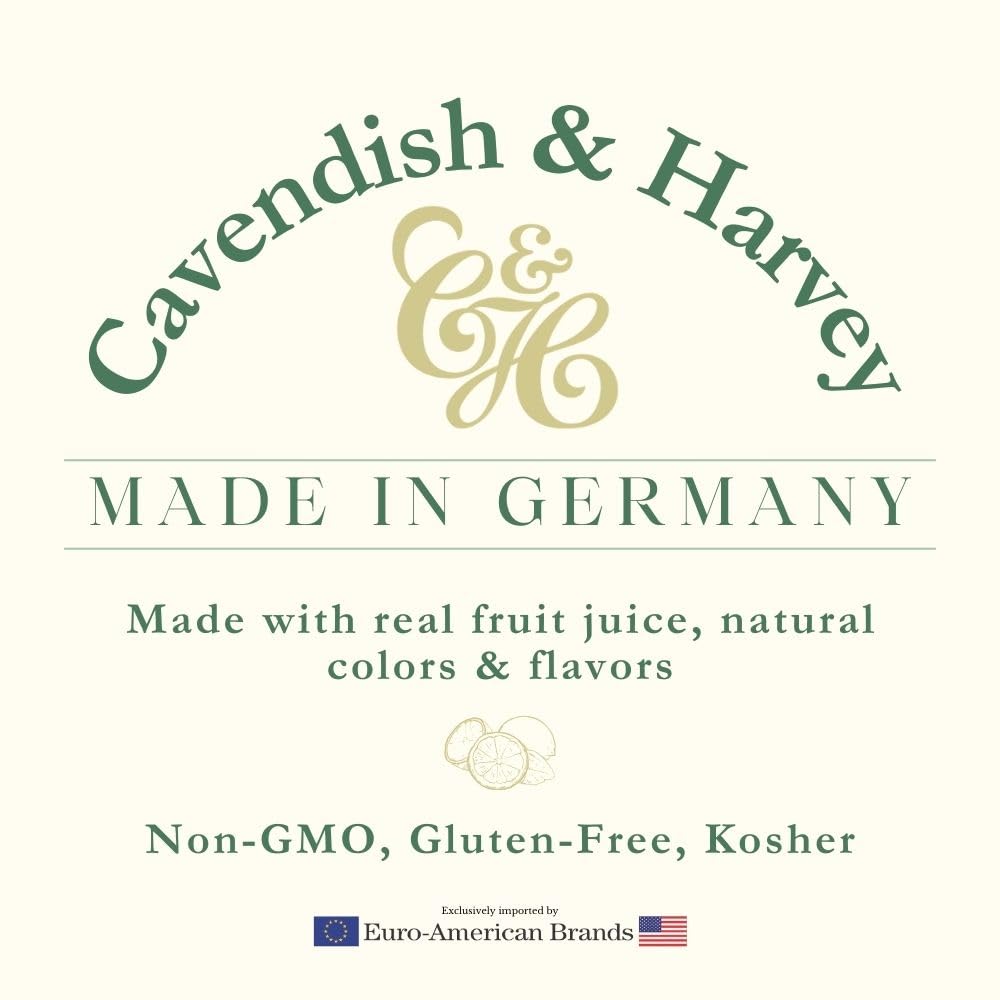 Cavendish & Harvey | Fruity Orange Hard Candy Drops | 7 Ounce Tin - Pack of 9