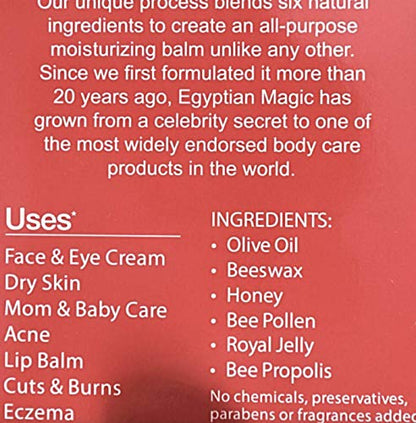 Egyptian Magic All Purpose Skin Cream Bundle - 3 items: 4 oz Jar + 1 oz Jar + .25 oz Jar