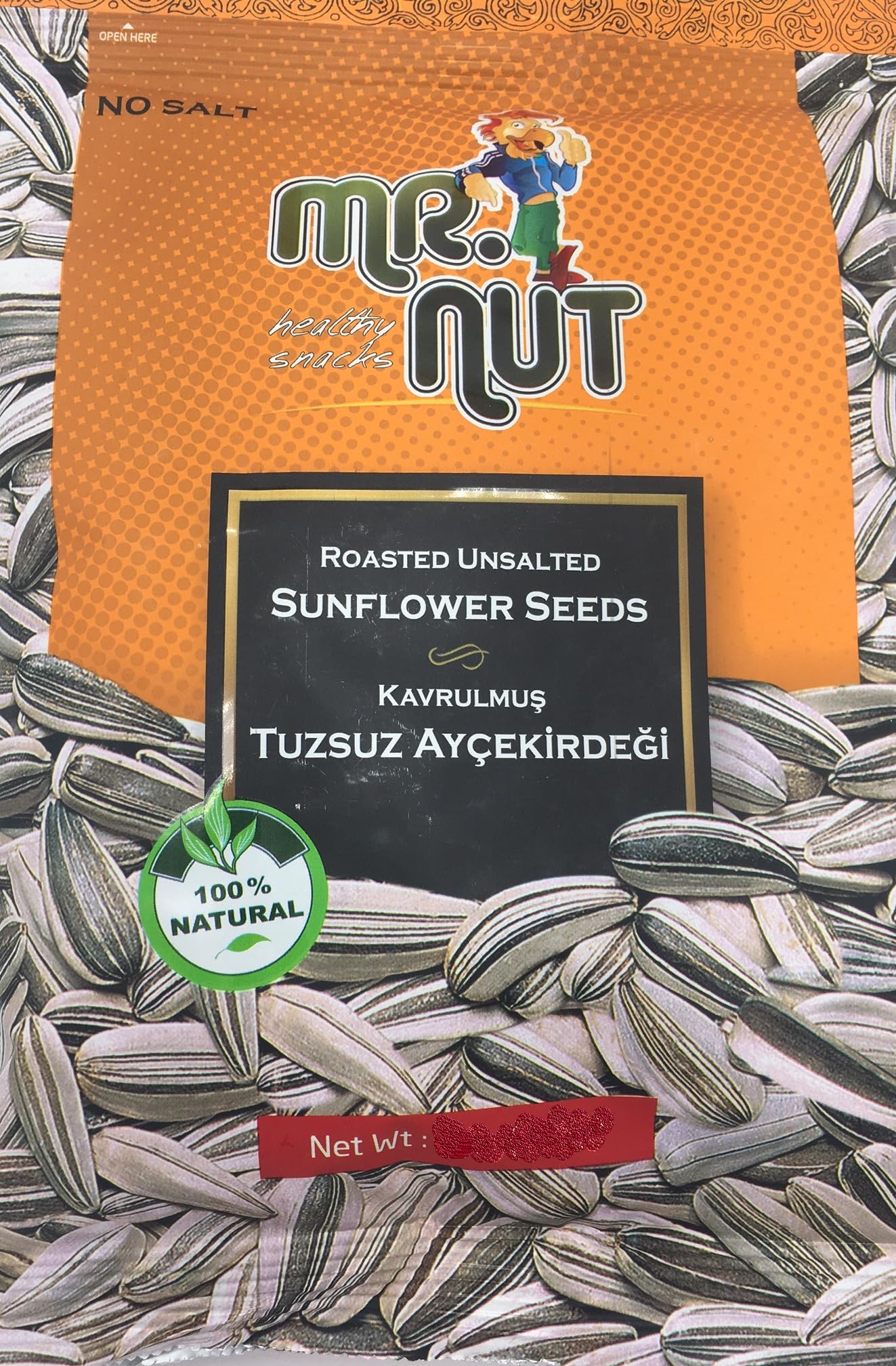 MrNut Sunflower Seeds Variety Pack, Roasted Salted and Unsalted, 10 oz Bags, 2-Pack