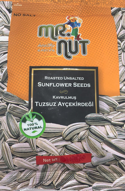 MrNut Sunflower Seeds Variety Pack, Roasted Salted and Unsalted, 10 oz Bags, 2-Pack