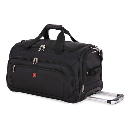 SWISSGEAR Large Lightweight Rolling Duffel | Wheeled, Soft-Shell Luggage | Men's and Women's - Blue/Green